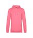 Sweat À Capuche Motif/style Uni Homme Rose B&C-1