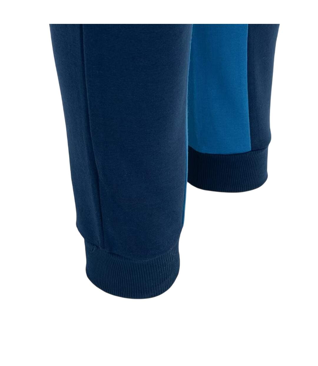 Mens Two Tone Cotton Blend Workout Tracksuit Navy Royal Blue Lonsdale-4