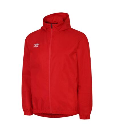Mens Total Training Waterproof Jacket Vermillion Black Umbro