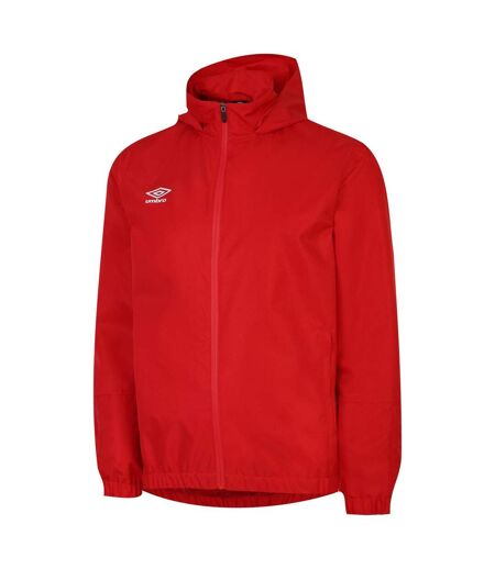 Mens Total Training Waterproof Jacket Vermillion Black Umbro
