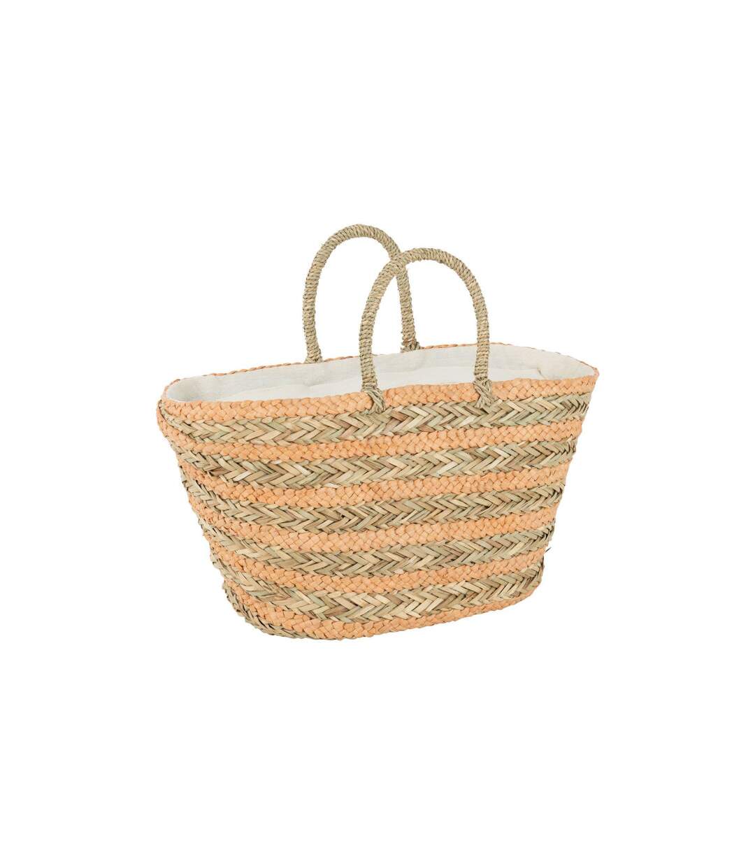 Sac de Plage Izia 53cm Naturel & Orange Clair-1