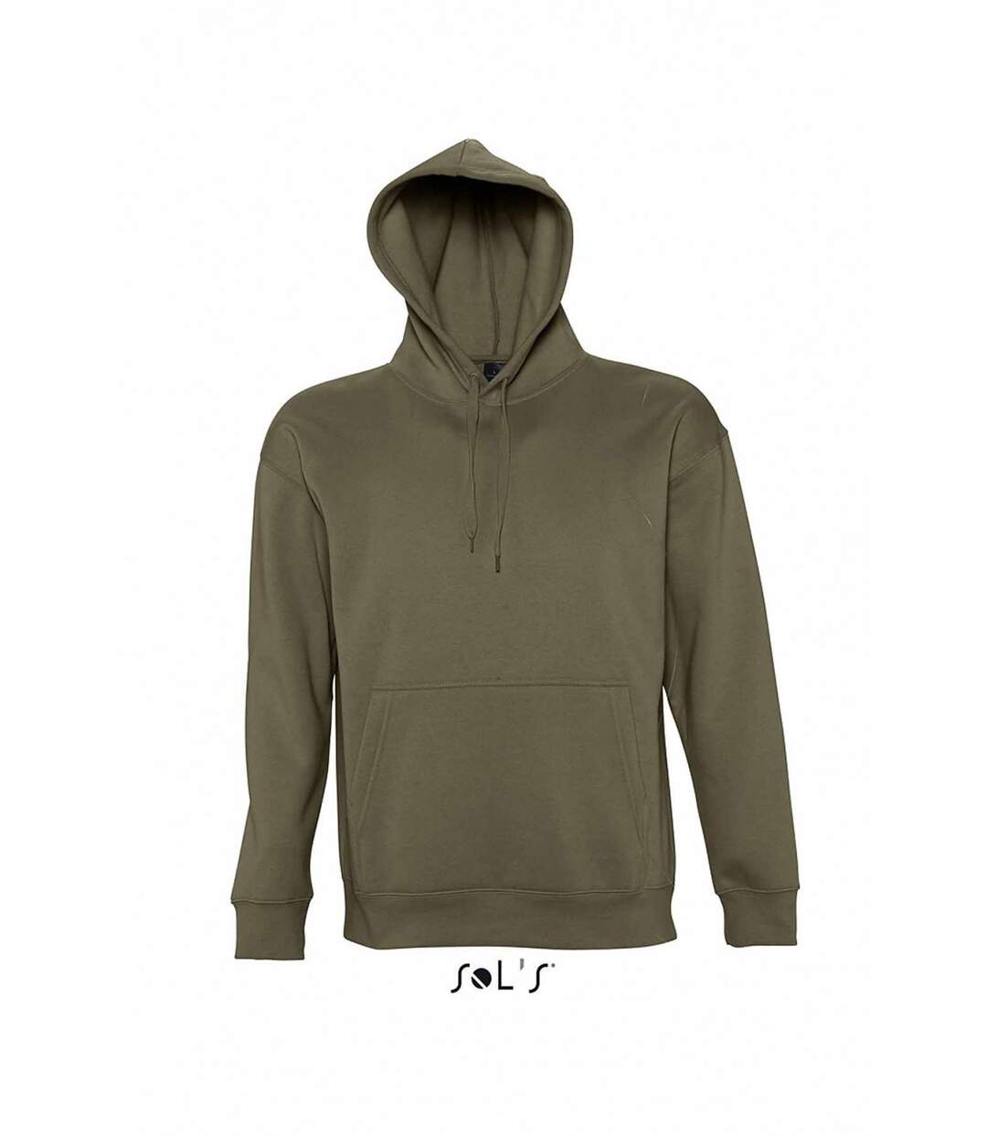 Sweat shirt capuche poche kangourou unisexe - 13251 - vert army-2