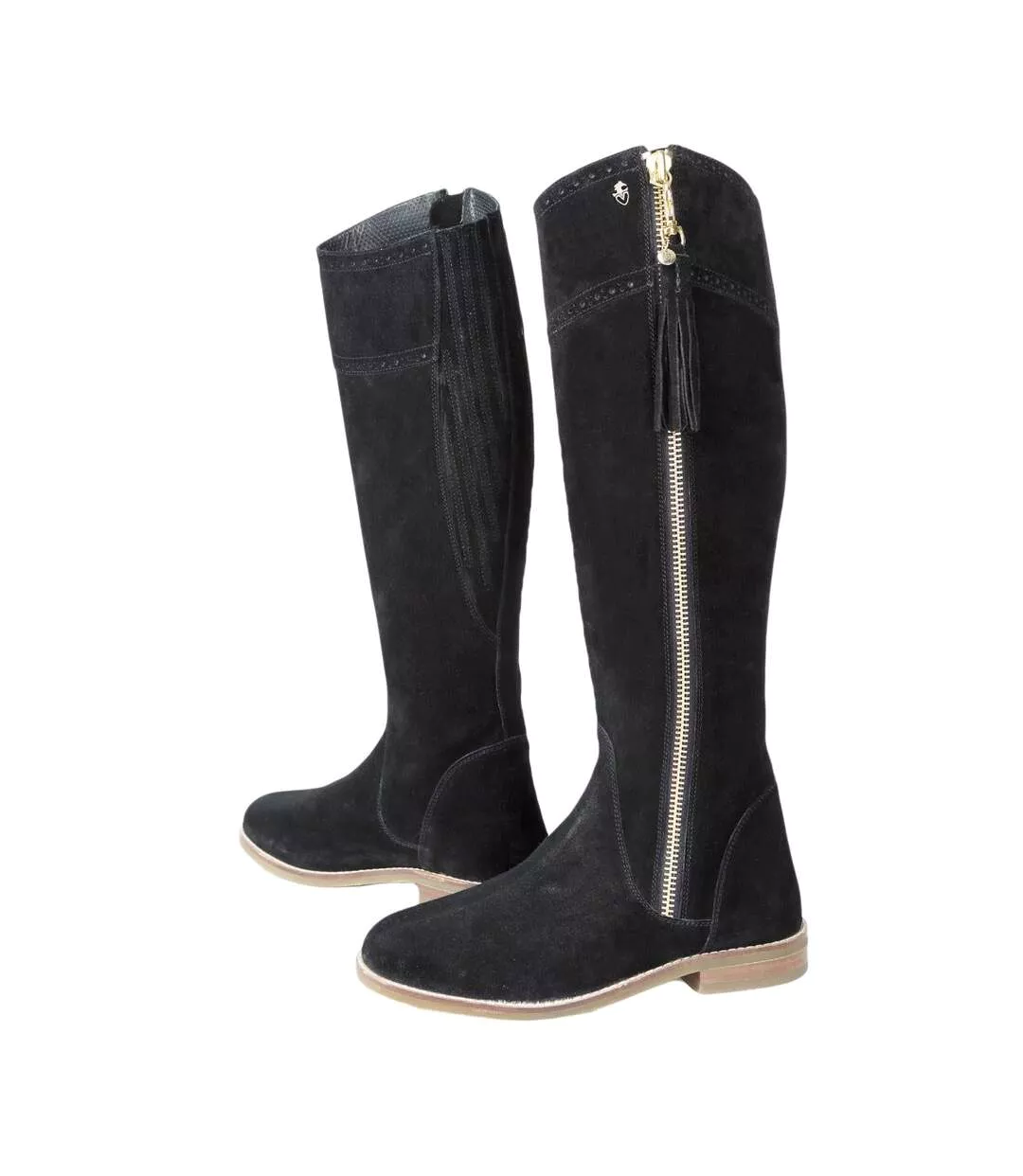 Womens/ladies Arabella Leather Long Boots Black Moretta-3