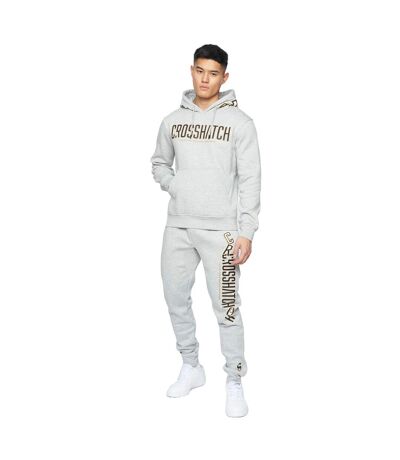 Sweat À Capuche Doddington Homme Gris Clair Chiné Crosshatch