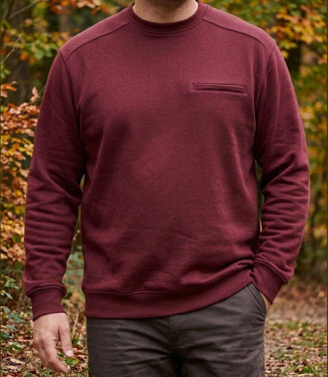 CHALLENGER BULGARE3 — Sweat col rond bordeaux : style raffiné et finitions soignées-1