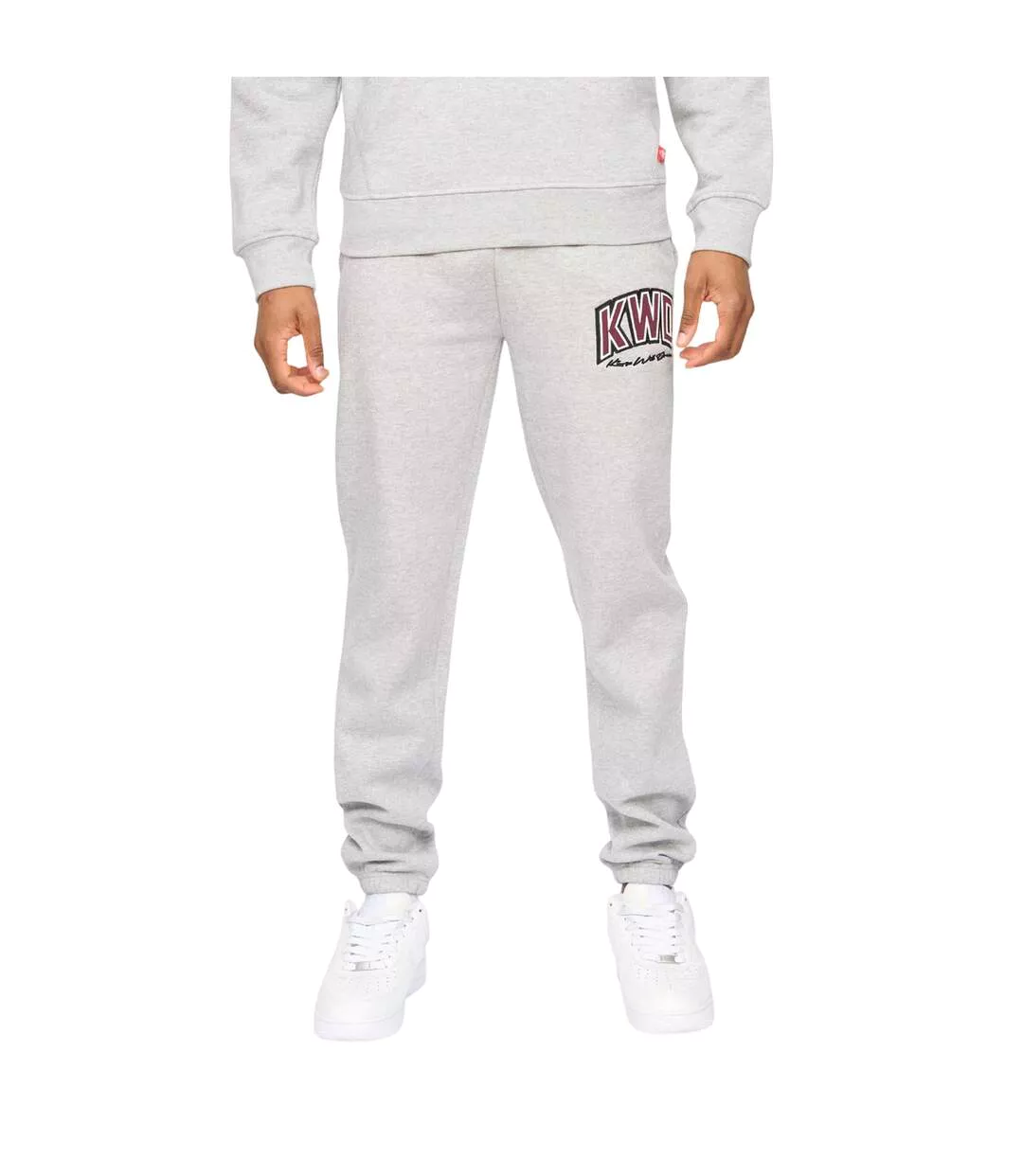 Mens Kingdome Jogging Bottoms Grey Marl Kings Will Dream-2
