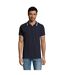 SOLS Mens Pasadena Tipped Short Sleeve Pique Polo Shirt (French Navy/White) - UTPC2431-4