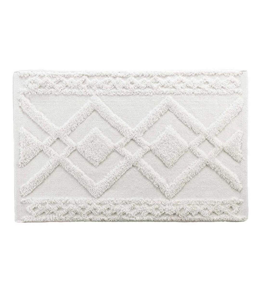 Tapis de Bain Jacquard Gladis 50x80cm Blanc-1