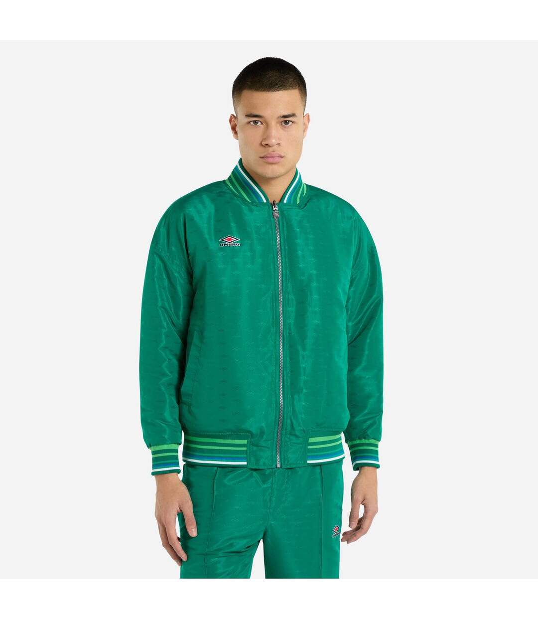 Mens Ramsey Reversible Track Jacket Multicoloured Quetzal Green Umbro-1