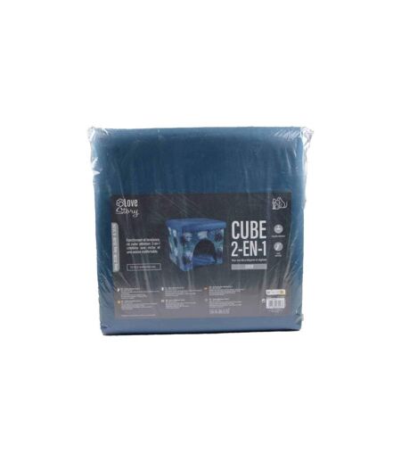 Niche Cube 2 en 1 pour Animaux Eden 35cm Bleu