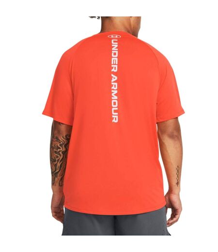 Mens Tech Reflective Short-sleeved T-shirt Orange Under Armour
