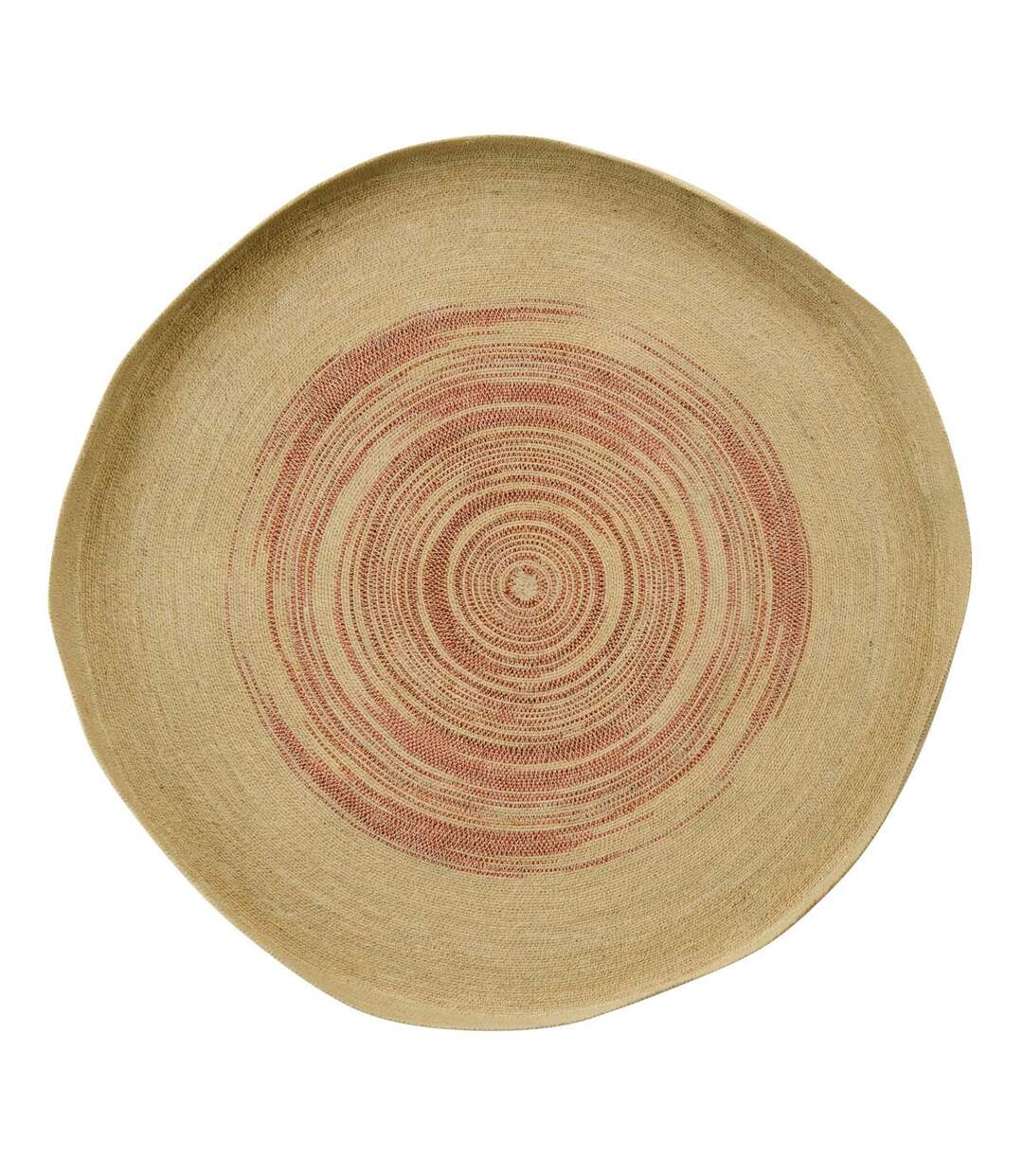 Déco Murale Plateau en Jonc Galene 100cm Naturel & Orange-1