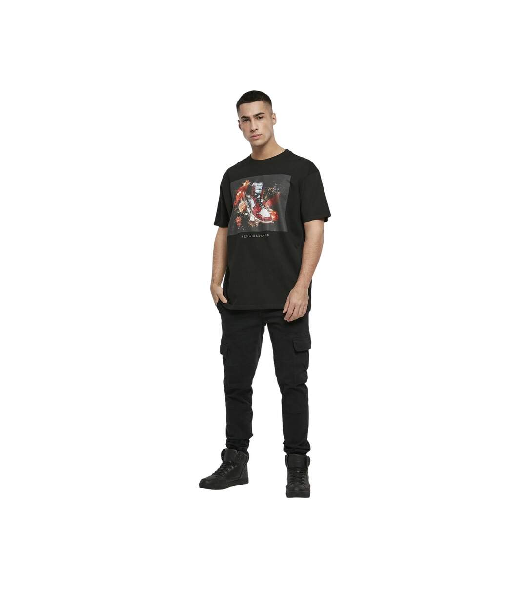 T-shirt Motif/style Peindre Renairssance Homme Noir Mister Tee-1