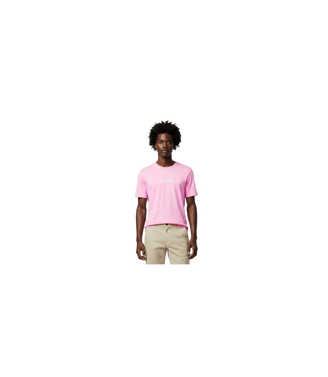 Mens Sailfish Logo T-shirt Light Pink Boss-1