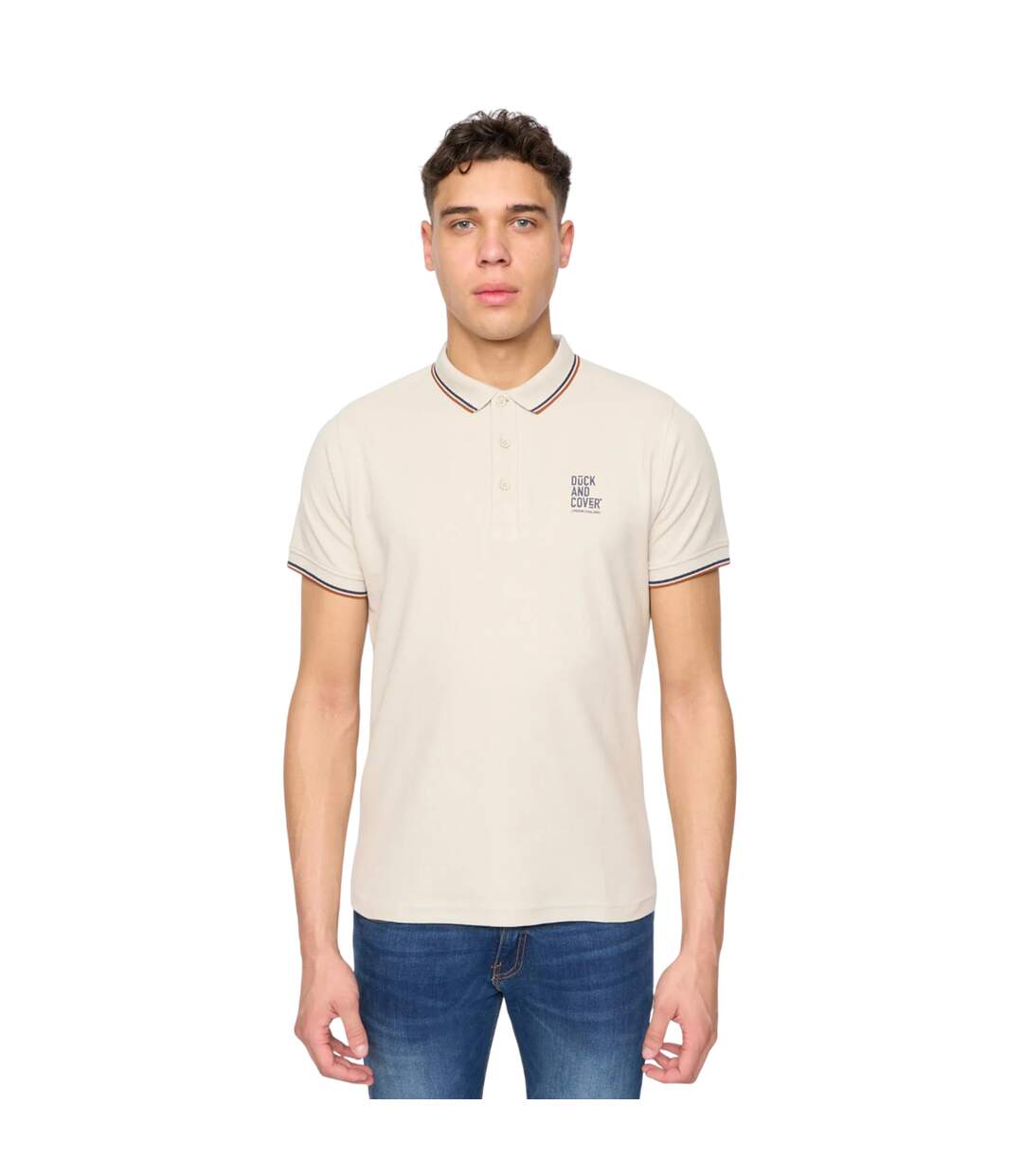 Polo Melports Homme Blanc Cassé Duck And Cover-2