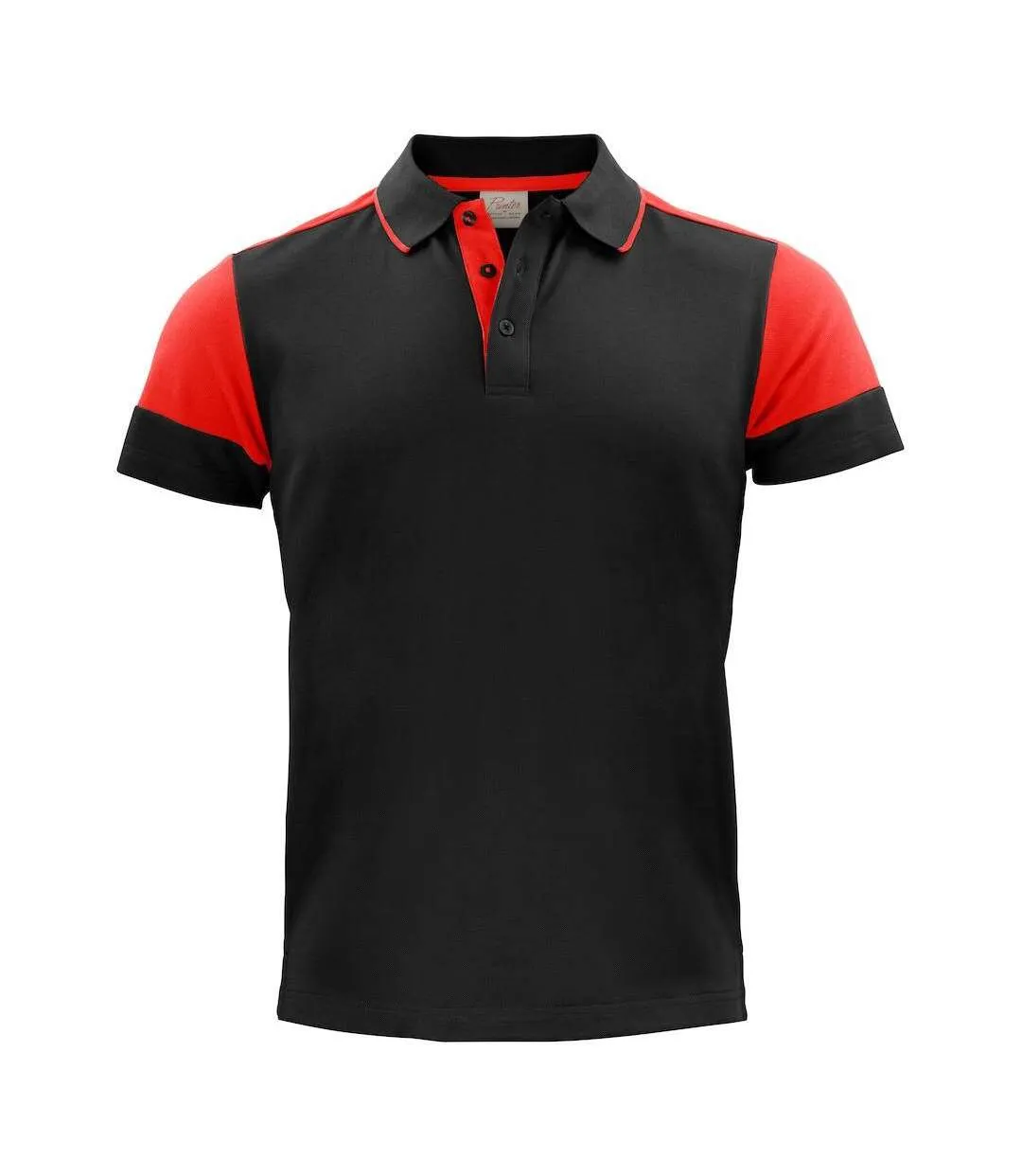 Polo Prime Homme Noir Rouge Printer-1