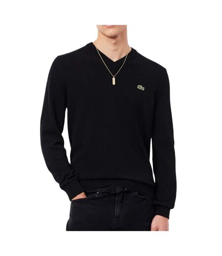 Pull col v noir homme lacoste ah1951