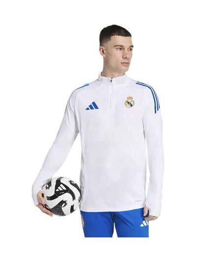 Haut De Survêtement Entraînement Motif/style Real Madrid Cf Homme Blanc Adidas