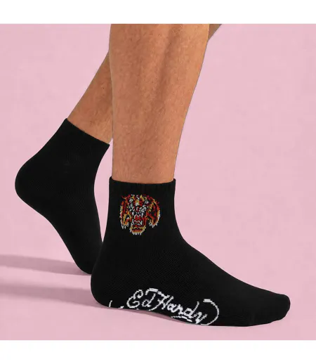 3 Pairs Men Black Quarter Crew Breathable Socks