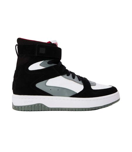 Mens Kilian Hito Ltmx Suede Trainers White Black Hugo