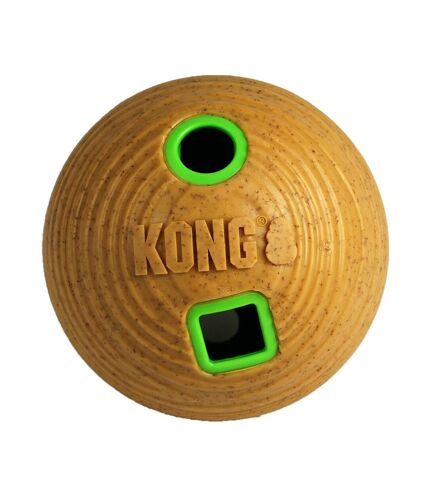 KONG Bamboo Dog Treat Dispenser (Brown/Green) (M) - UTTL4962