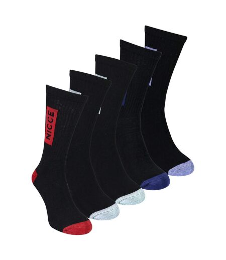 5 Pack Mens Sports Crew Socks Cotton Rich Breathable Cushioned Socks