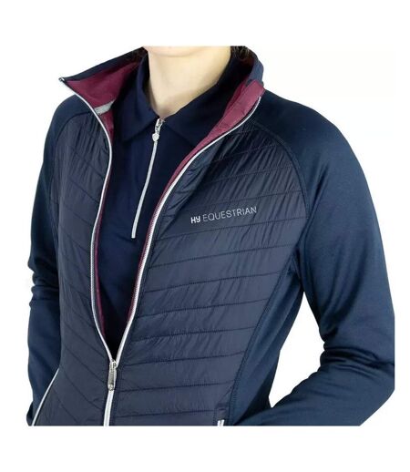 Womens/ladies synergy elevate sync lightweight padded jacket navy/fig Hy