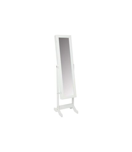 Armoire à Bijoux Miroir 145cm Blanc