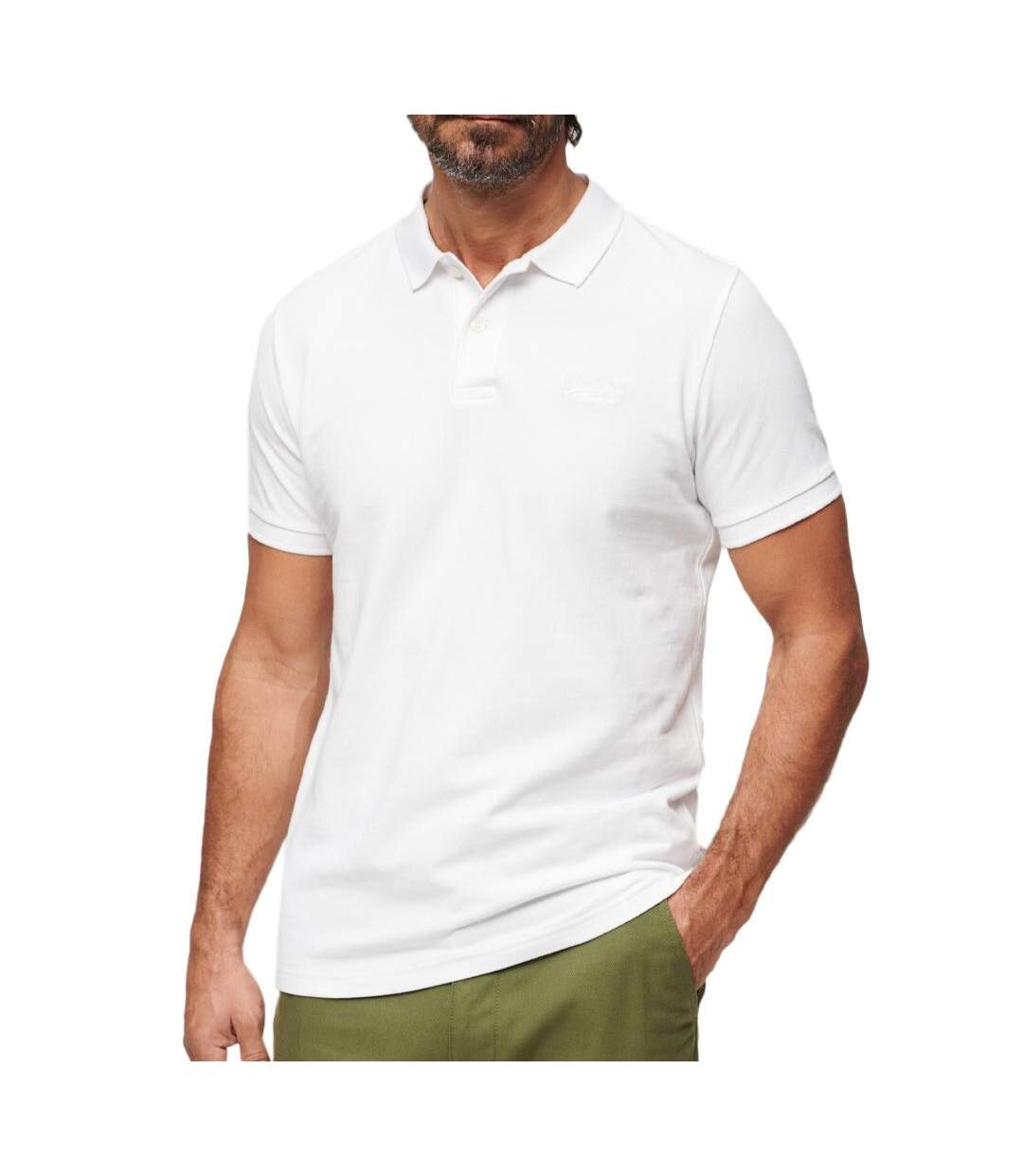 Polo Blanc Homme Superdry Classic Piques01C - 3XL-1