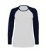 SOLS Womens/Ladies Milky Contrast Long Sleeve T-Shirt (White/French Navy) - UTPC3514