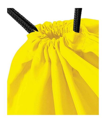 Premium Drawstring Bag One Size Yellow Bagbase
