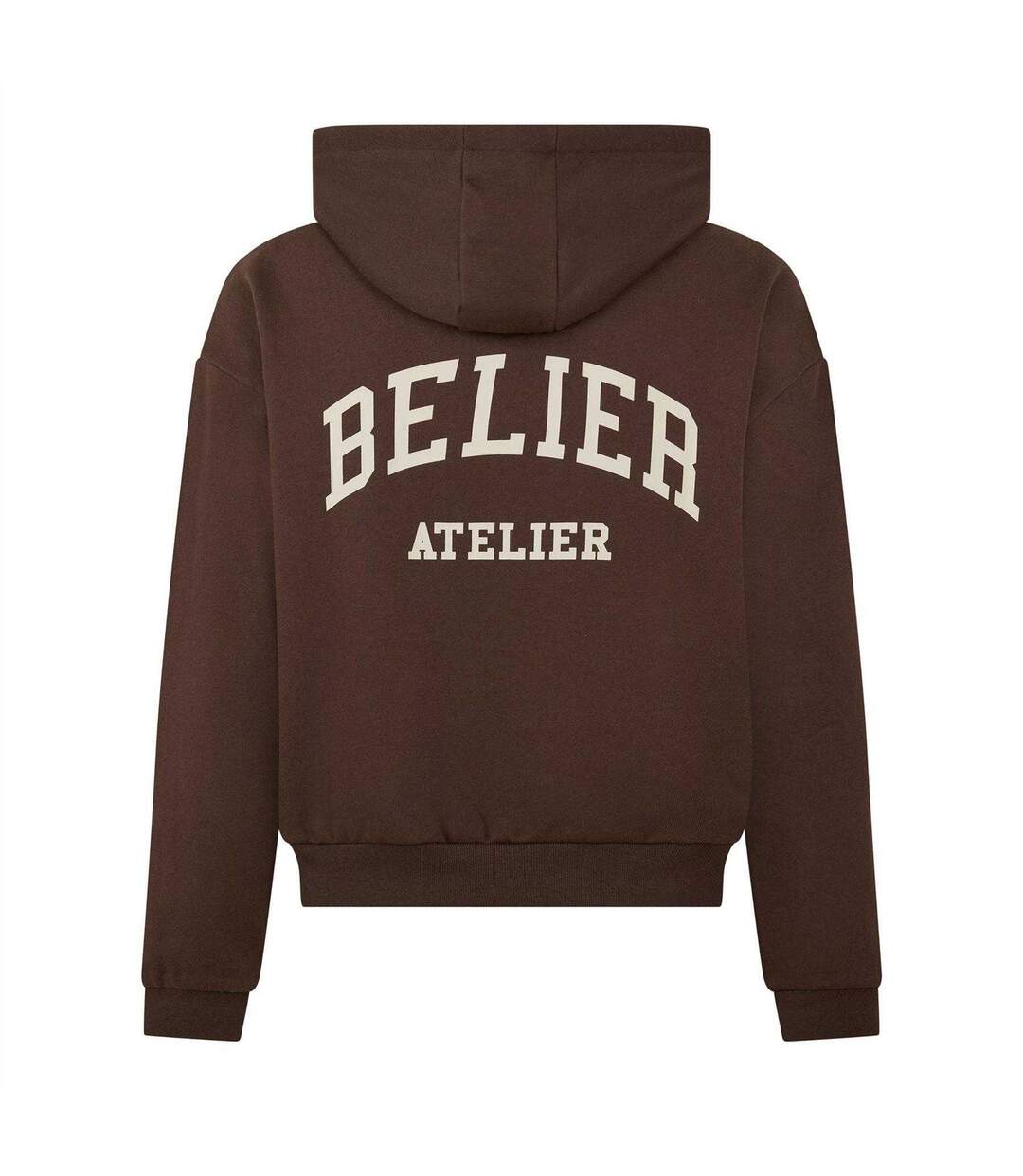 Mens Campus Logo Hoodie Brown Belier-2