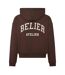 Mens Campus Logo Hoodie Brown Belier-2