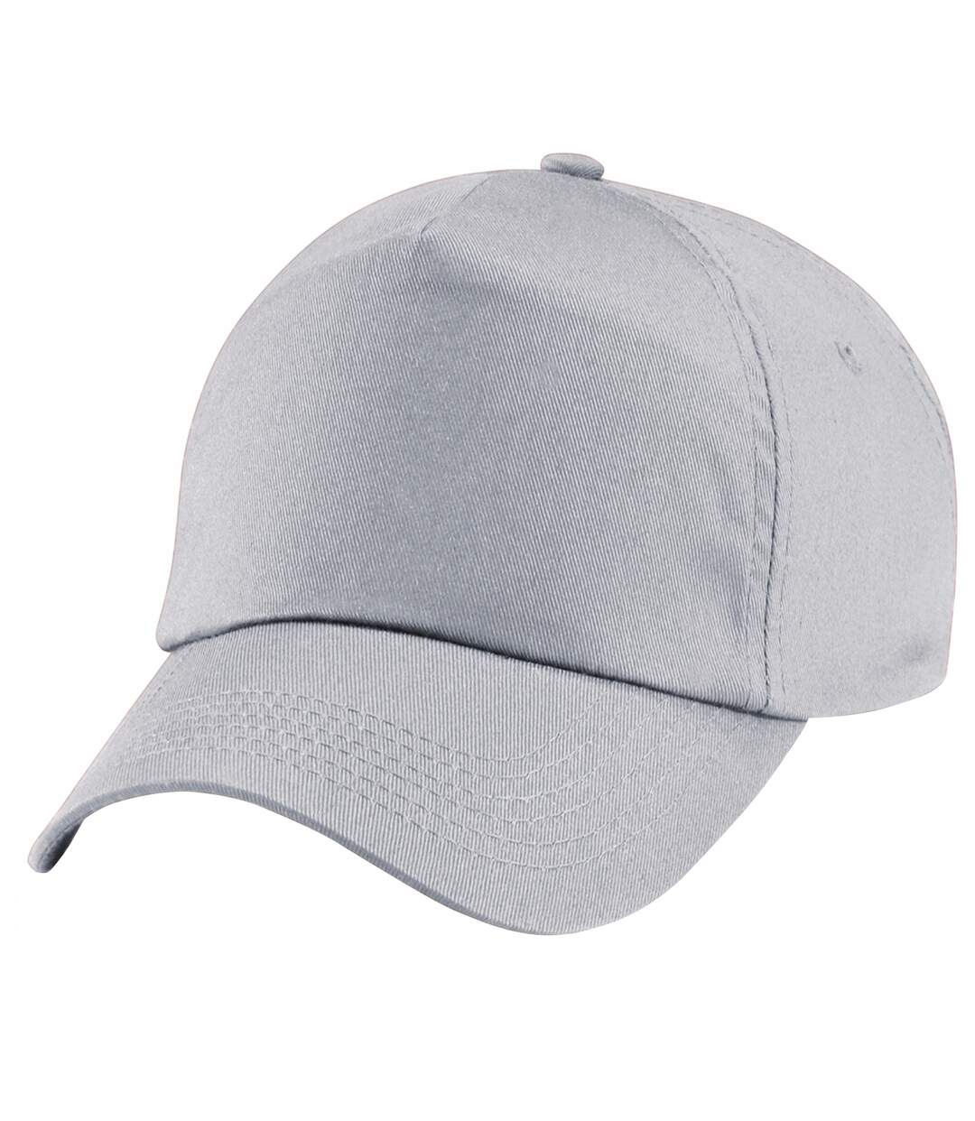 Casquette baseball adulte unisexe gris clair Beechfield-3