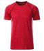 Maillot running respirant - Homme - JN496 - rouge mélange