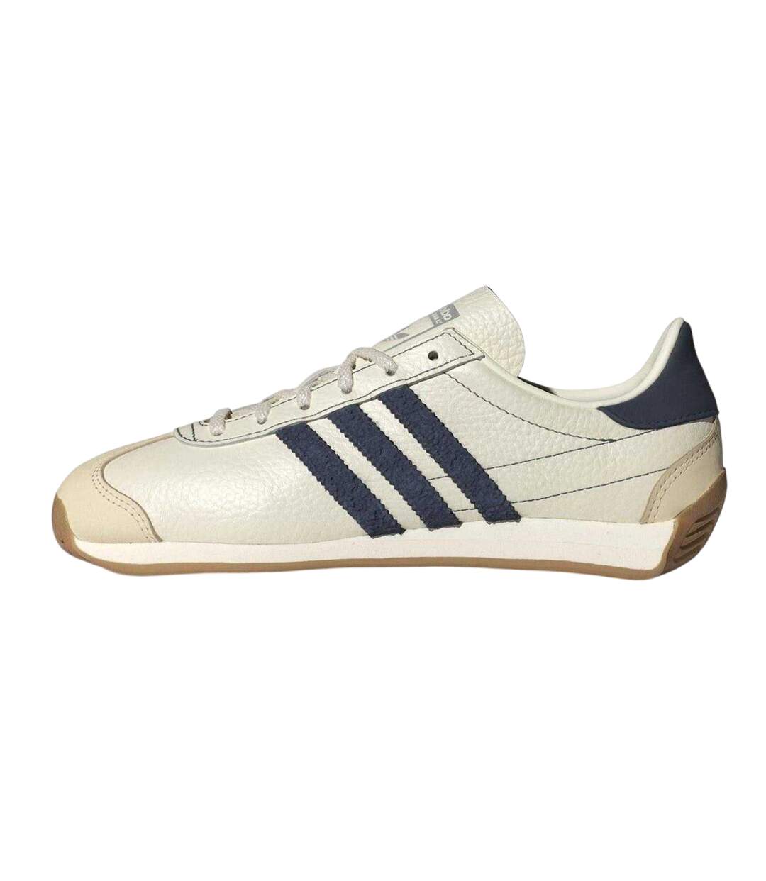 Womens/ladies Og Leather Trainers Beige Navy Adidas-2