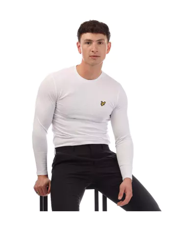 T-shirt Manches Longues Style Uni Homme Blanc Lyle & Scott