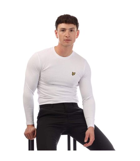 T-shirt Manches Longues Style Uni Homme Blanc Lyle & Scott