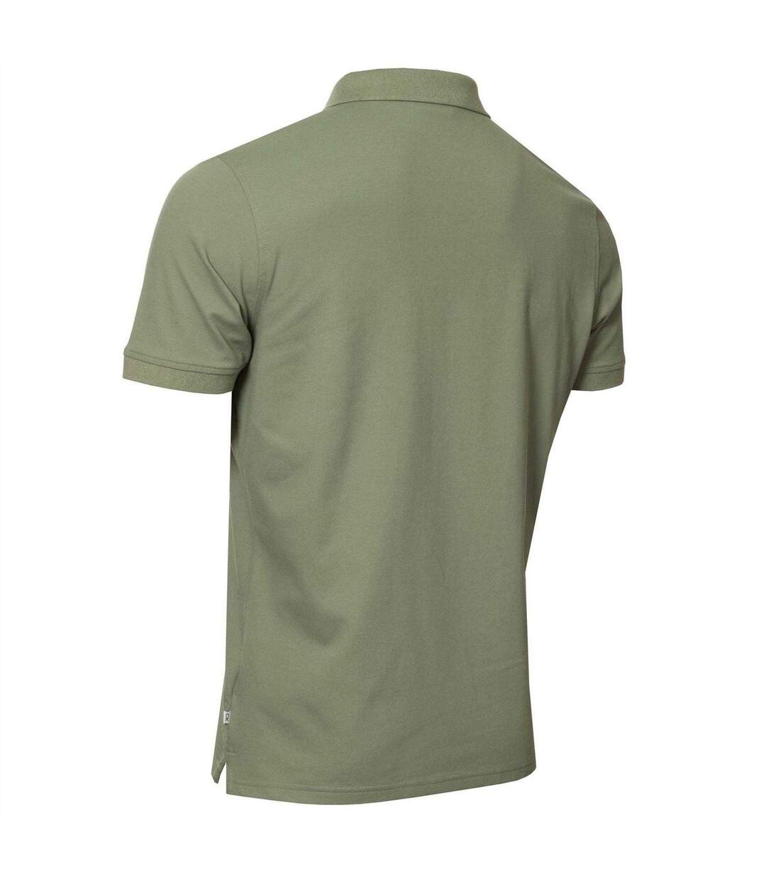Mens Embroidered Collared Short-sleeved Polo Shirt Sage Calvin Klein-2