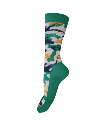 Mens Camo Novelty Socks (2 Pairs) (Blue/Green) - UTUT846
