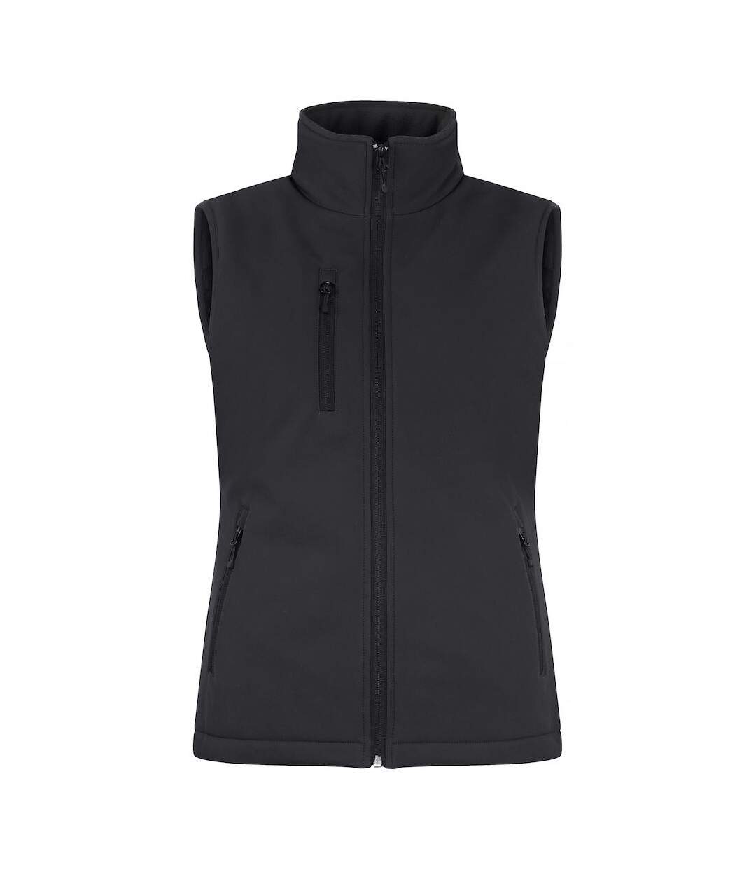 Womens/ladies softshell panels vest black Clique