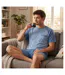 OZABI Ensemble Pyjama Pyjama Court Homme Coton-4