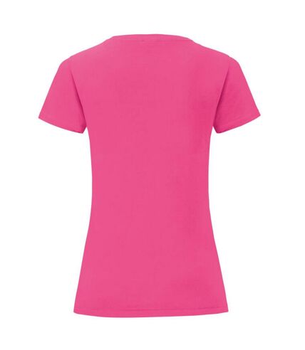 T-shirt iconic femme fuchsia Fruit of the Loom