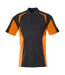 Mens Accelerate Safe Hi-vis Polo Shirt Dark Navy Orange Mascot-1