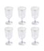 Lot de 6 Verres à Vin Réutilisable Paillettes 18cl Or-1