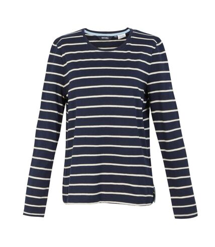 T-shirt federica femme bleu marine / vanille claire Regatta