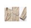 Chemisier Femme Beige en Coton Texturé Manches Retroussables-2