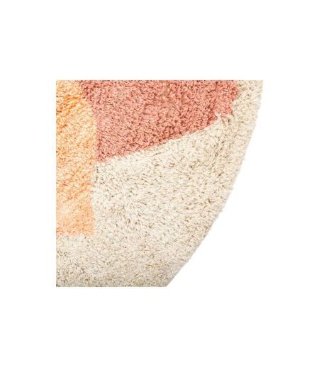 Tapis Enfant Rond Tufté Rosace 100cm Rose