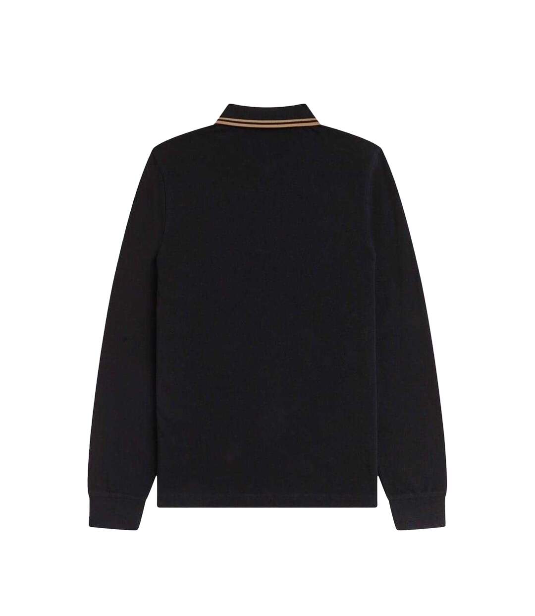 Mens Long-sleeved Polo Shirt Black Fred Perry-3