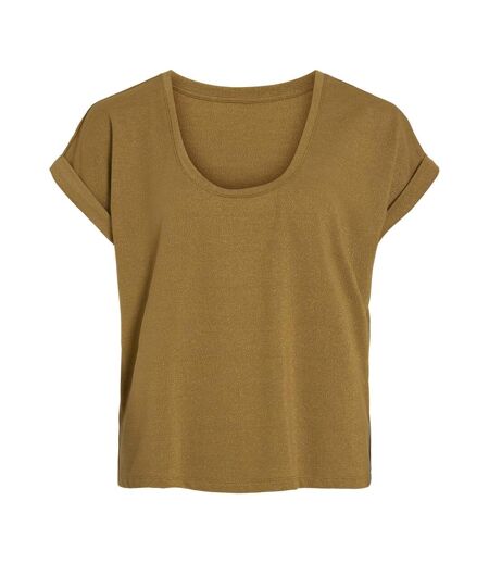 T-Shirt marron femme vila luxi
